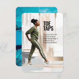 Taps Fitness Card med blå backar Spara Datumet