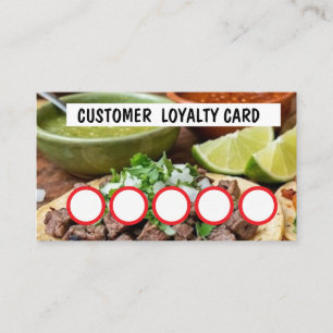 TAQUERIA - KANTKORT FÖR REGELBUNDA KUNDER VISITKORT