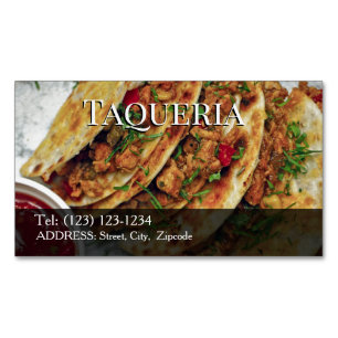 taqueria redigerbar företagspresentation magnetiska visitkort