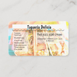 taqueria / restaurant editable card  visitkort