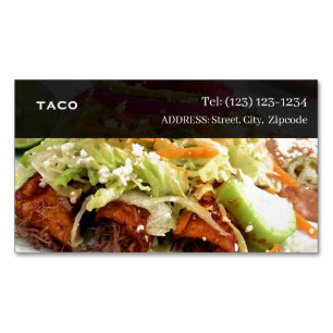 taqueria tjänster redigerbar företagspresentation magnetiska visitkort