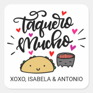 Taquero Mucho, personlig Fyrkantigt Klistermärke