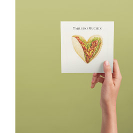 Taquero Mucho | Roligt Taco-Hjärta Alla Hjärtans D Julkort