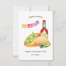 Taquero Mucho | Taco & Hett Sauce Valentine Anteckningskort