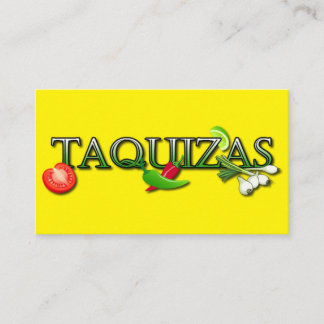 Taquizas taco stand visitkort
