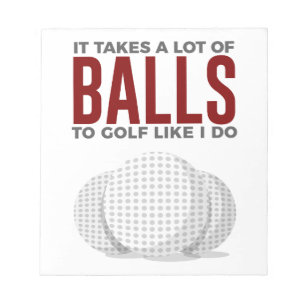Tar Bollar till golf som jag gör Anteckningsblock