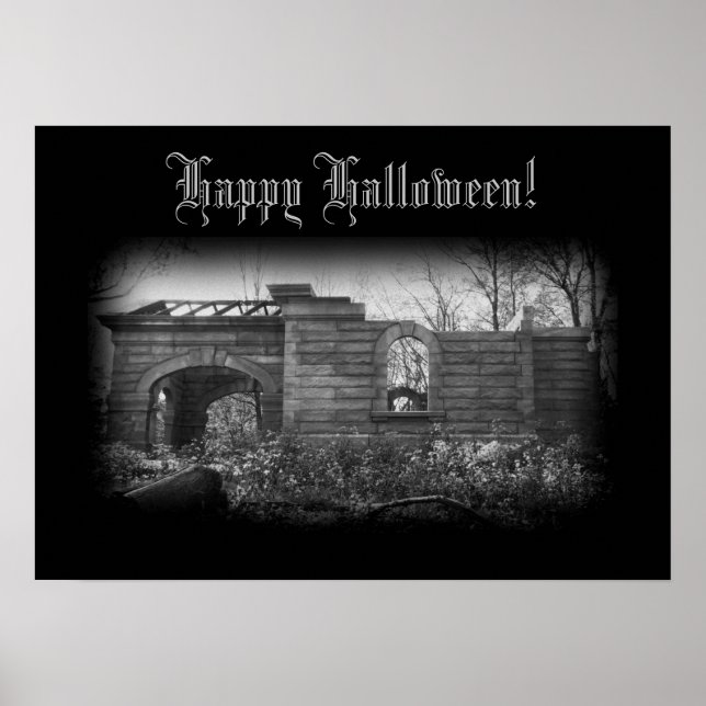Tar emot Grav Ruin Happy halloween Poster (Framsidan)