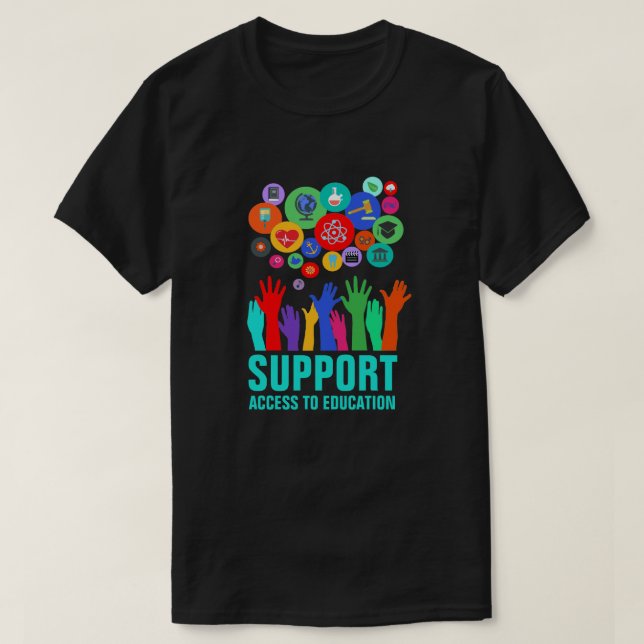 "Tar fram service till utbildnings" T-shirt (Design framsida)