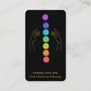 *~* tar hand om Chakra-symbolerna + Händer Visitkort