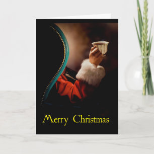 "Tar Santa julkortet för ett kaffeavbrott" Helgkort