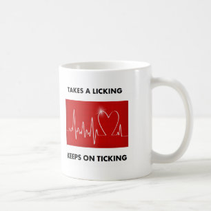 Tar slicka - håller på att ticka kaffemugg