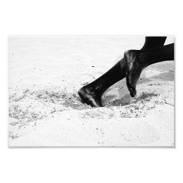 tar slut på sand fototryck (Framsidan)