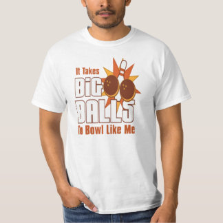 Tar stora bollar som bowlar T-tröja Tee Shirt