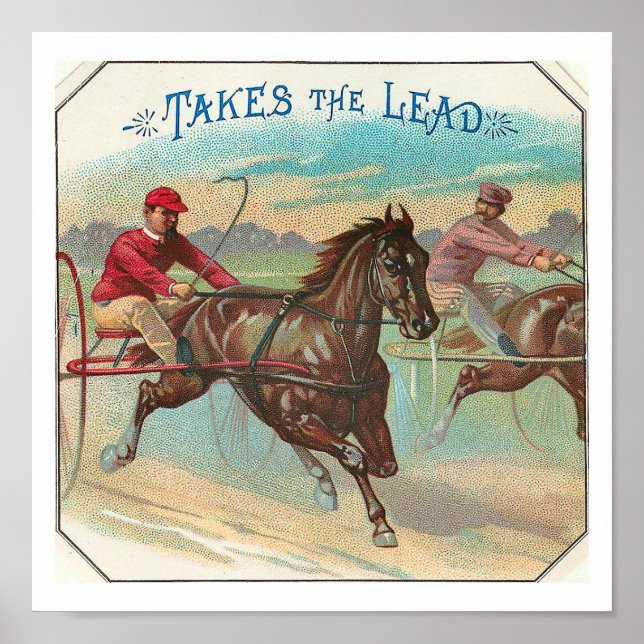 Tar Tävlan Lead Vintage Horse Poster (Framsidan)