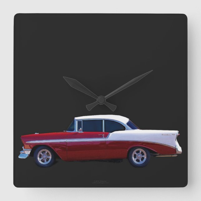 'TAR TID PÅ 56 CHEVY BEL AIR FYRKANTIG KLOCKA (Framsida)