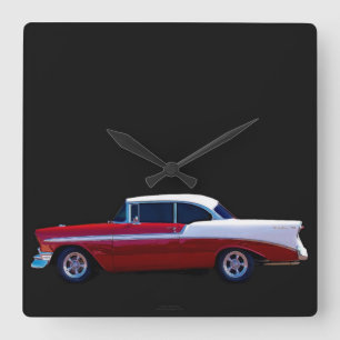 'TAR TID PÅ 56 CHEVY BEL AIR FYRKANTIG KLOCKA