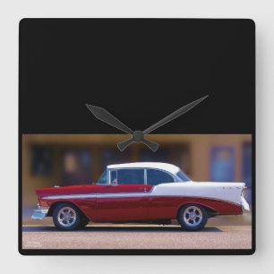 'TAR TID PÅ 56 CHEVY BEL AIR FYRKANTIG KLOCKA
