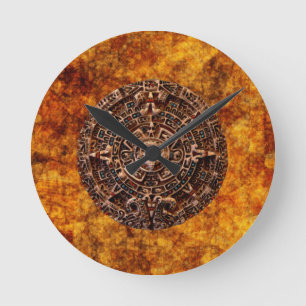 Tar tid på Aztec mexicansk historia för den Mayan Rund Klocka