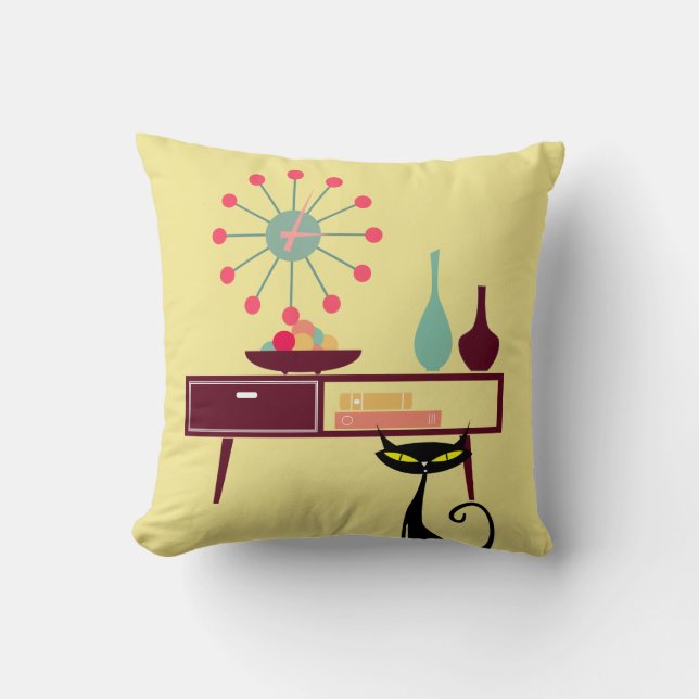 Tar tid på den atom- Erakatten för MCM möblemang Kudde (Framsida)