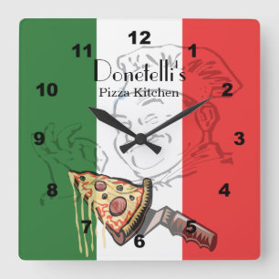Tar tid på den italienska Themed restaurangen fö Fyrkantig Klocka