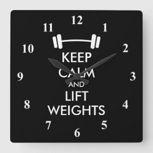 Tar tid på den lugnaa weightliftingväggen för fyrkantig klocka