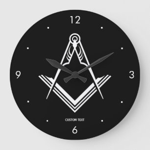 Tar tid på den Masonic väggen för rundan unika Stor Klocka
