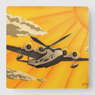 Tar tid på den stilfulla inspirerade väggen för fyrkantig klocka