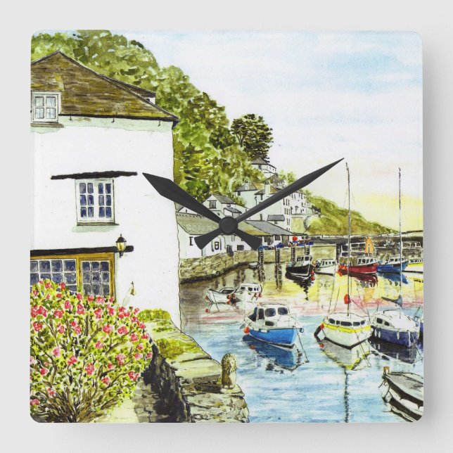 "Tar tid på det gammala klockahuset" Fyrkantig Klocka (Framsida)