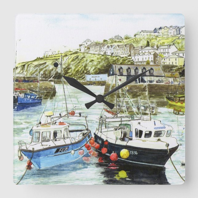 "Tar tid på kinden som varar fräck mot" Fyrkantig Klocka (Framsida)