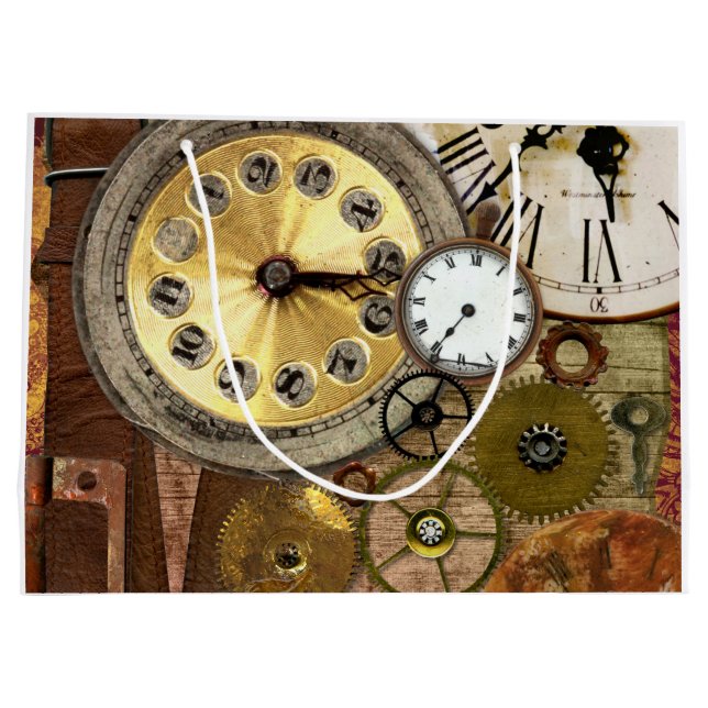 Tar tid på rostig gammal Steampunk konst (Baksidan)