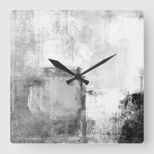 Tar tid på svartvit abstrakt konst "för kurser" fyrkantig klocka