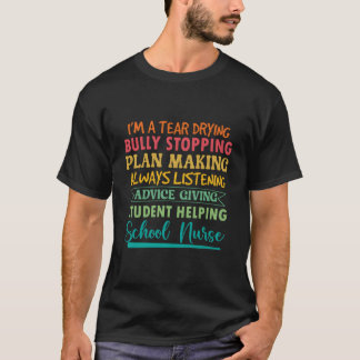 Tår torkande student Helg skolsjuksköterska motive T Shirt