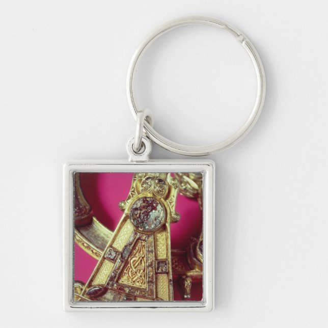 Tara brosch fyrkantig silverfärgad nyckelring (Framsidan)