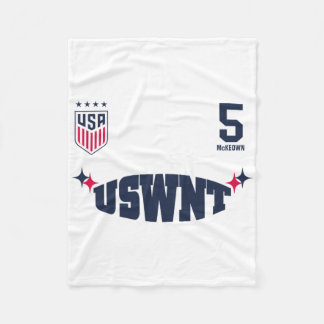Tara Mckeown 4 Vit Uswnt Officiellt Licensierad  Fleecefilt