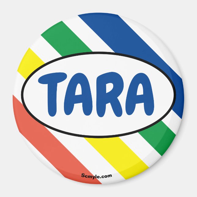 TARA-roligt, stor färg-magnet Magnet (Framsidan)