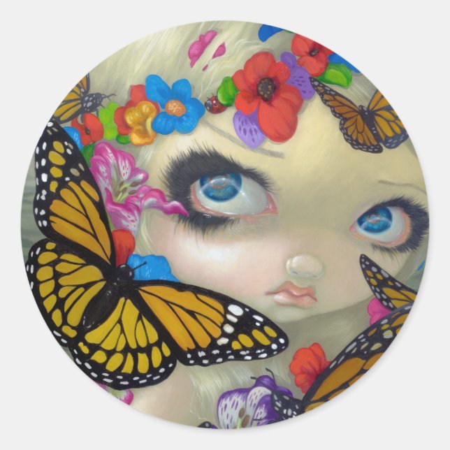 "Tara" Sticker Runt Klistermärke (Framsida)