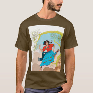 Tarahumara Indigen Mexican Design Graphic  T Shirt