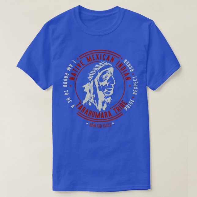 Tarahumara Tribe Native Mexican Indian Proud Retro T Shirt (Design framsida)