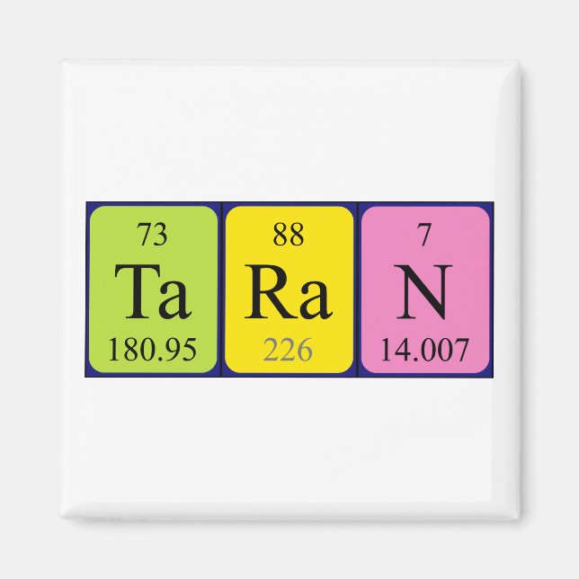 Taran Perian bord namn magnet (Framsidan)