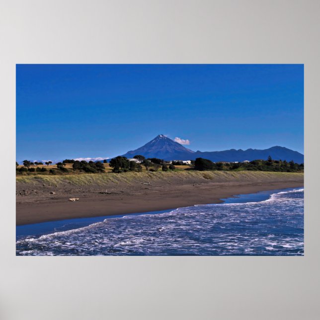 Taranaki och Fitzroy Beach Poster (Framsidan)