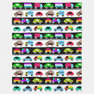 Tårande bilar fleecefilt