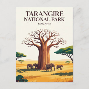 Tarangire nationalpark Tanzania Vykort