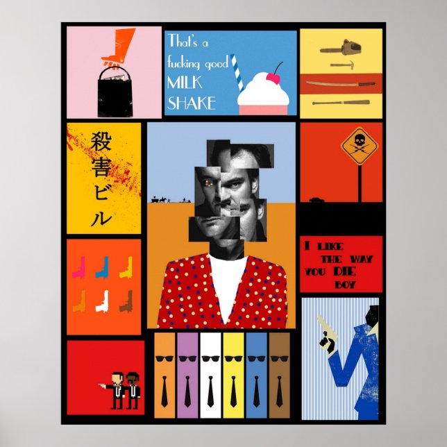 Tarantino porträtt i Tarantino Poster (Framsidan)