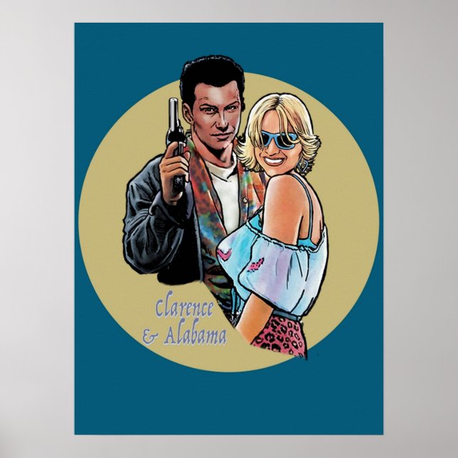Tarantino True Romantik Clarence Alabama Poster (Framsidan)