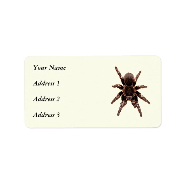 Tarantula Adressetikett (Framsidan)
