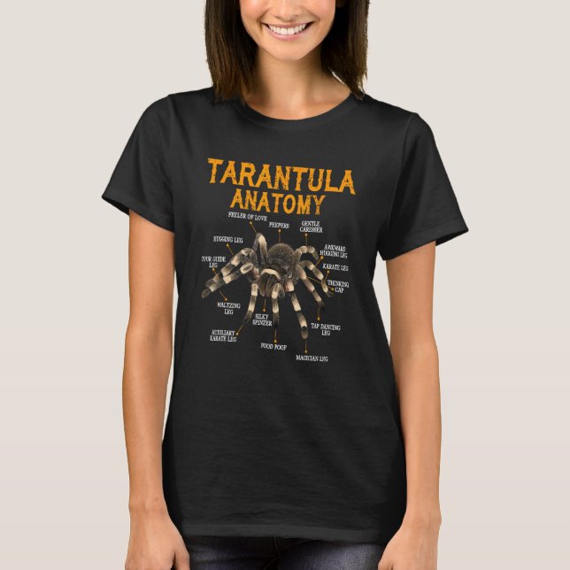 Tarantula Anatomy - Spider Älskare - Animals Pets  T Shirt (Framsida)