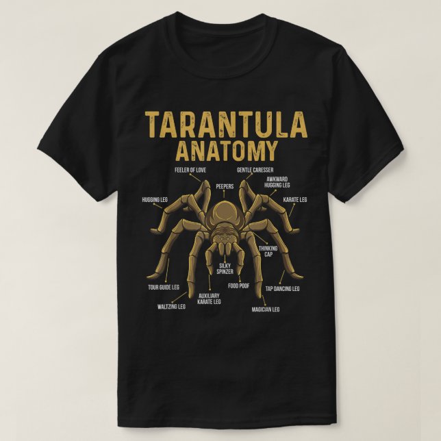 Tarantula Anatomy Spider Arthropod Arachnid Arach T Shirt (Design framsida)