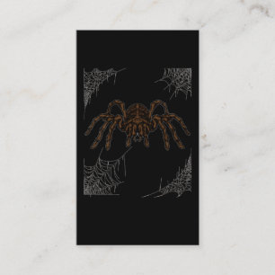 Tarantula Cobwebs Spider Halloween Visitkort