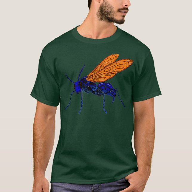 Tarantula Hawk Coola Wasp Sting Kids Vuxnor T Shirt (Framsida)