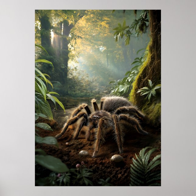 Tarantula i Lush Rainforest Poster (Framsidan)